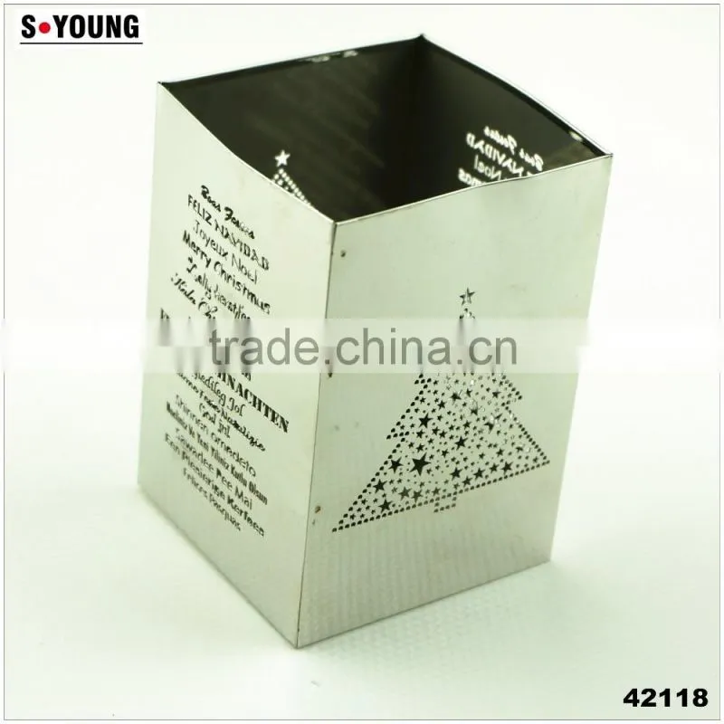 42122 stainless steel candle holder / candle cover