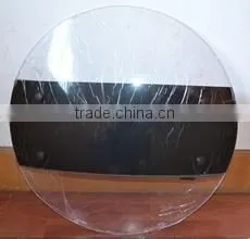 Diameter 530mm round shield Anti Riot Protective Shield/Transparent Polycarbonate Riot Shield