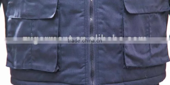 2017 OEM men waistcoat reflective tape vest industrial uniforms waistcoat