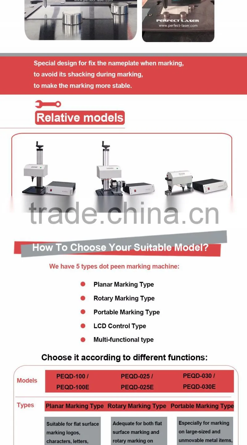 All in one product label chassis dot peen marker equipment