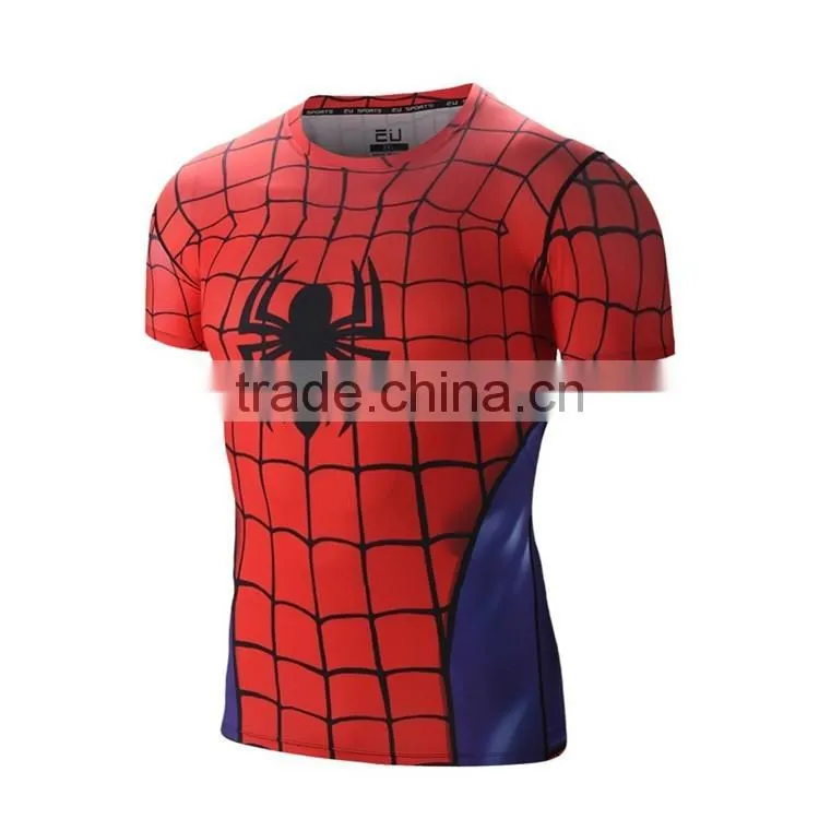 2015 New Style Sportswear Sublimation Camouflage Suits Compression Fitting Yoga Shirts