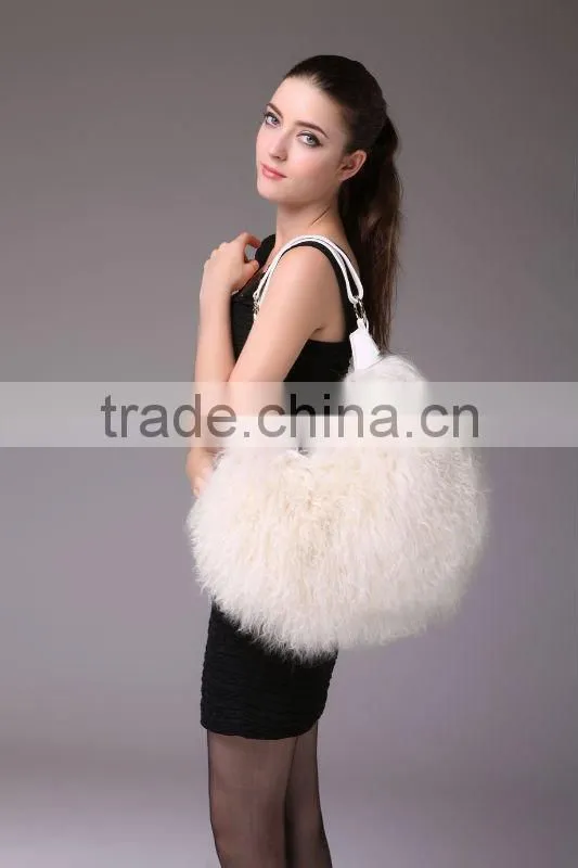 CX-H-14A Genuine Mongolian Sheep Fur Shoulder Bag