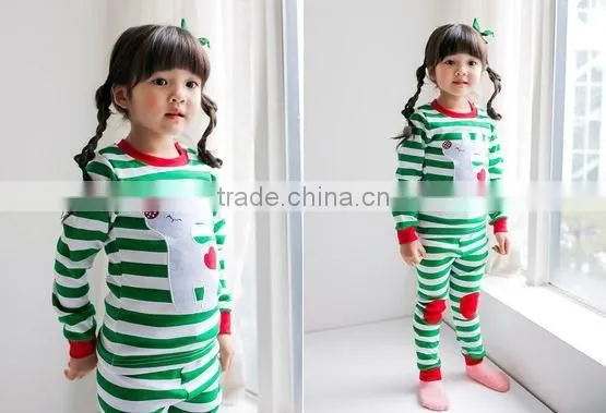 New Fashion Children's Clothing Sets kids Christmas Striped Pajamas