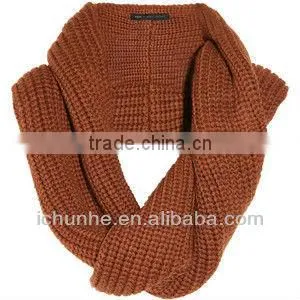 various girls fashion plain color knitted round neck warmer scarf