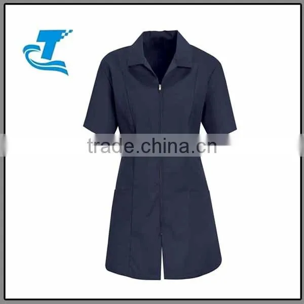 Women's Zip-Front Smock - Navy