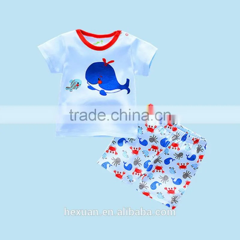 OEM factory or 10 stocked designs 100% cottonSummer&Autumn newborn baby clothing set