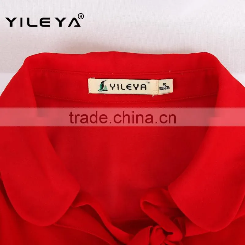 cute collar designed fashionable casual long sleeve women fashion blouse shirts