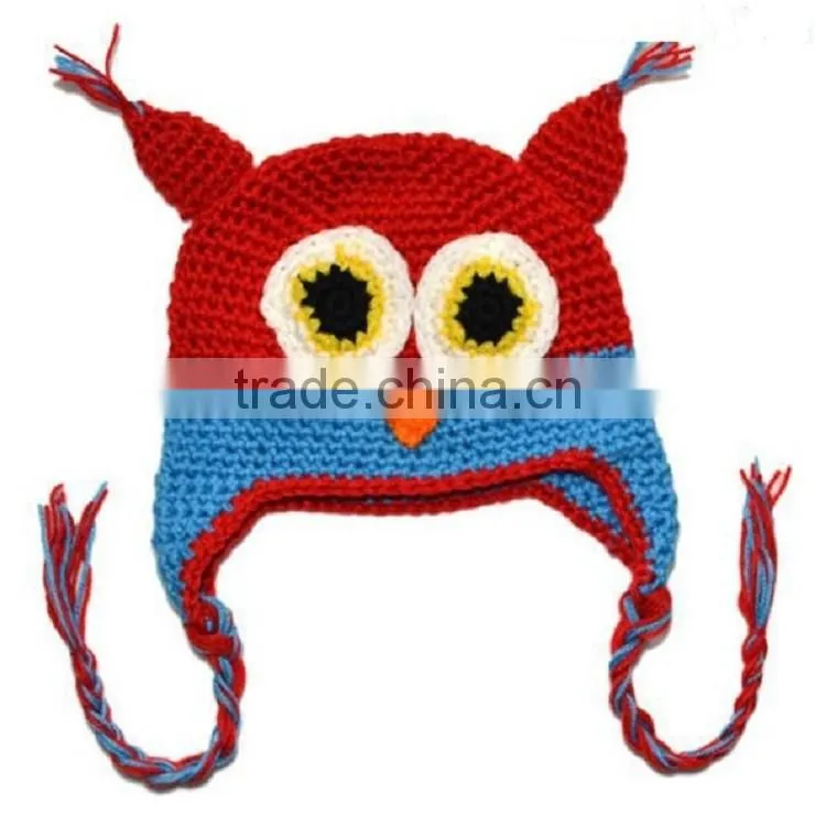 New Design Monster Animal Wool Handmade Photo Props Winter Crochet Baby Hat