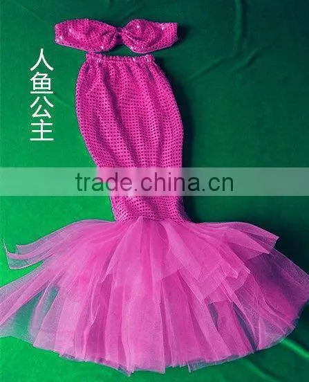 Hot pink little mermaid princess costume Halloween Costume