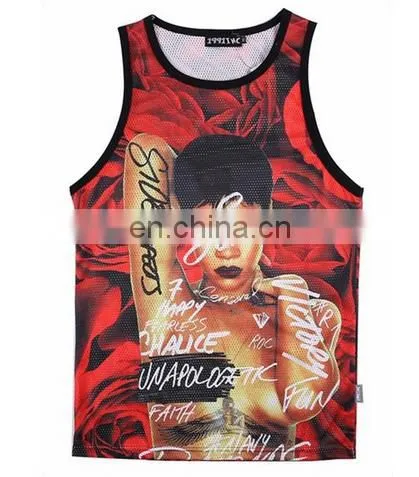 Digital printing and sublimation printing custom tank top