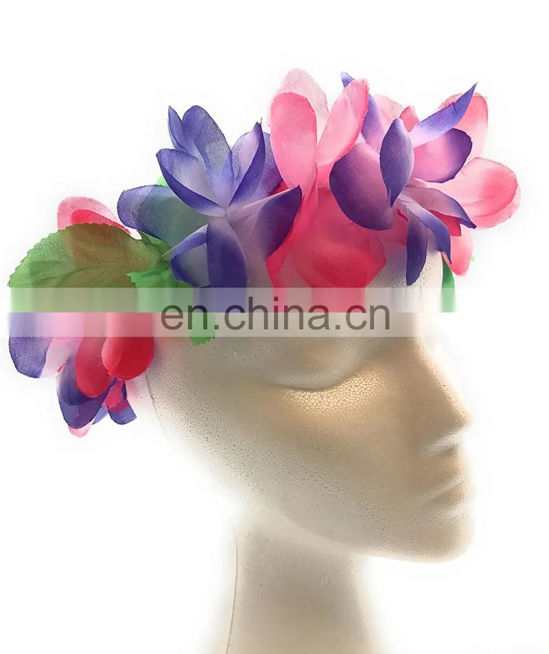 Mahalo Floral Leis Headband 12 PC Set silk headband lei headband kauai headband