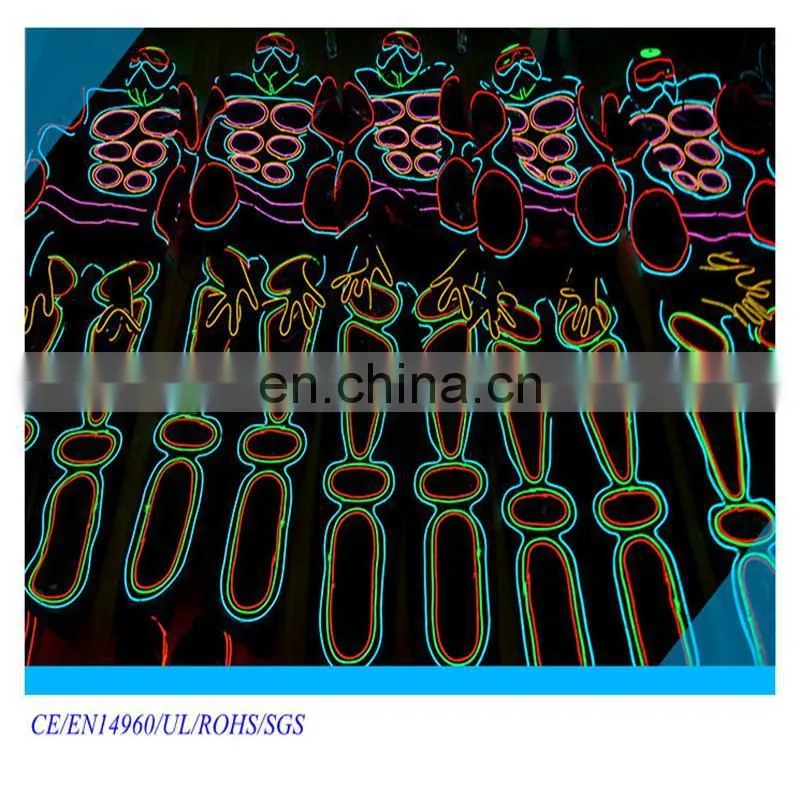 RGB EL Wire clothes with el wire crown