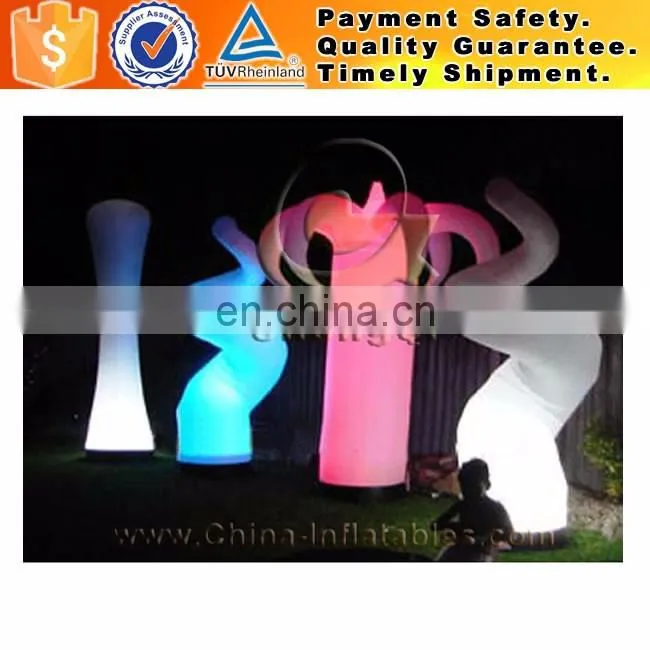 Outdoor led pillar light inflatable light column for events led pillar light