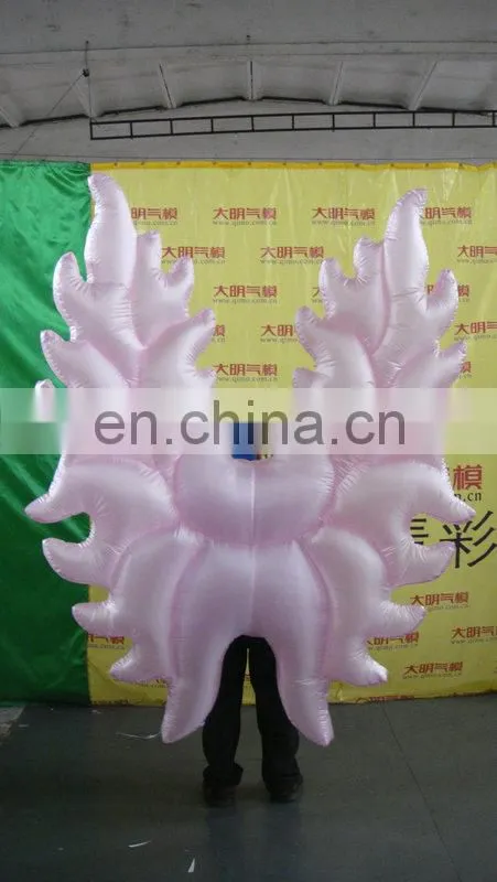 new style customized pink inflatable wings costume for decoration