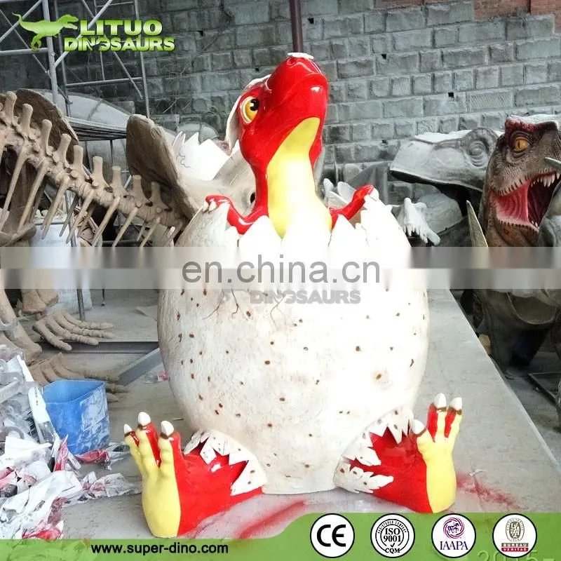 Cartoon Fiberglass Dinosaur Sculpture for Amusement Park