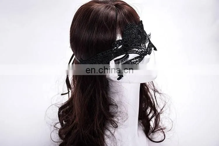 New Masquerade Halloween Exquisite Lace Half Face Mask For Lady Black White Option Fashion Sexy