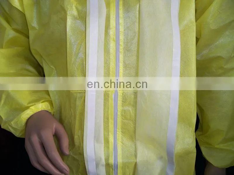 nonwoven PP coated PE coverall Heat seal seams
