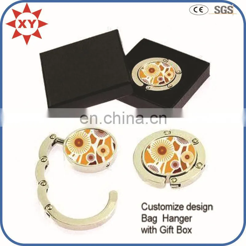 Zinc alloy foldable sticker handbag hook