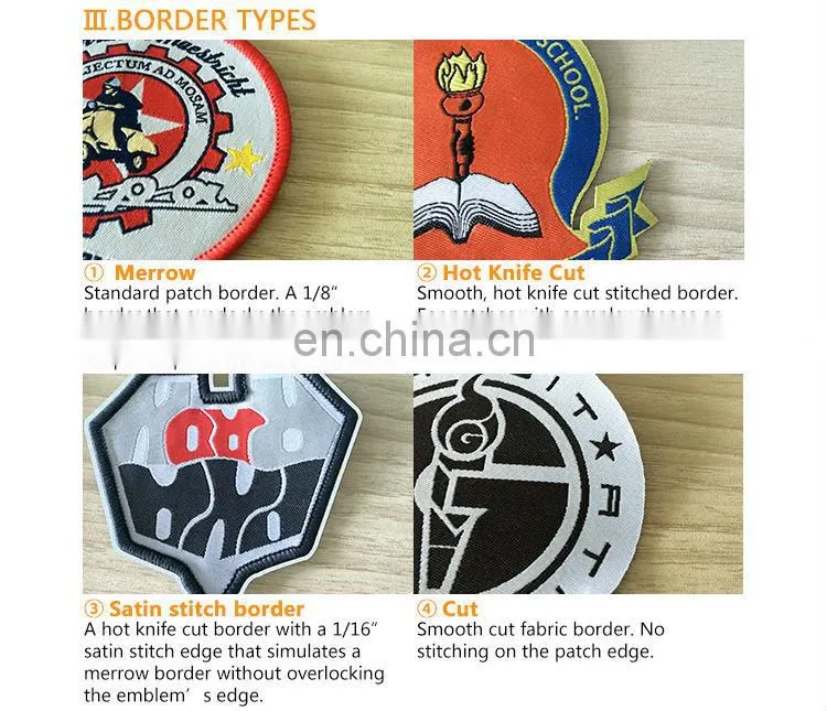 Custom Brand Logo Fabric Woven Patch/Badges For Islamic School Uniforms