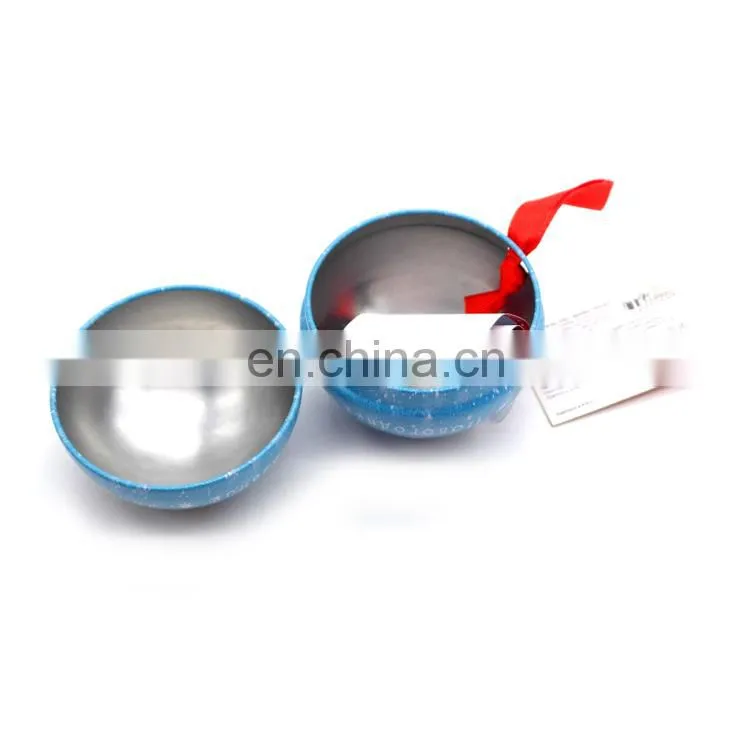 Decorative christmas metal tin ball containers wholesale