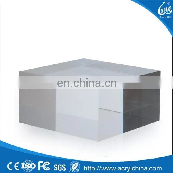 Clear Acrylic Solid Sign Block Customized Acrylic Cube Display Block Acrylic DIsplay Stand