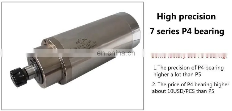 GDZ-100-4.5 water cooled 4.5KW spindle motor 380V 100MM diameter ER20 for cnc router