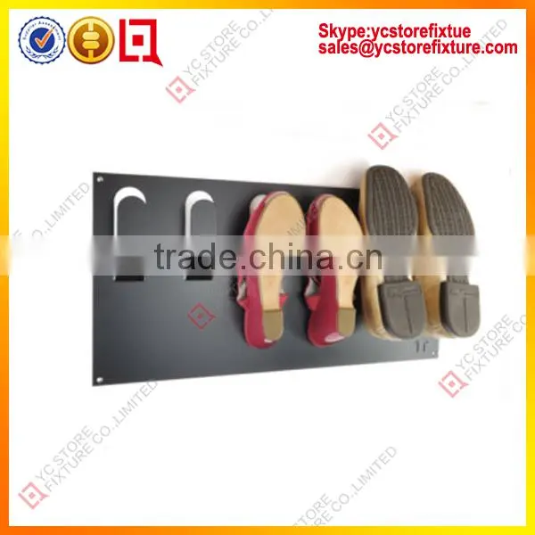 shoe wall display with 4 shelves