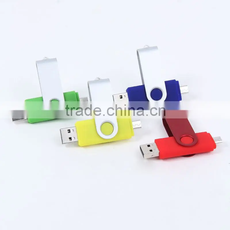 Otg 32MB-64GB mini usb flash drive with rotating styple