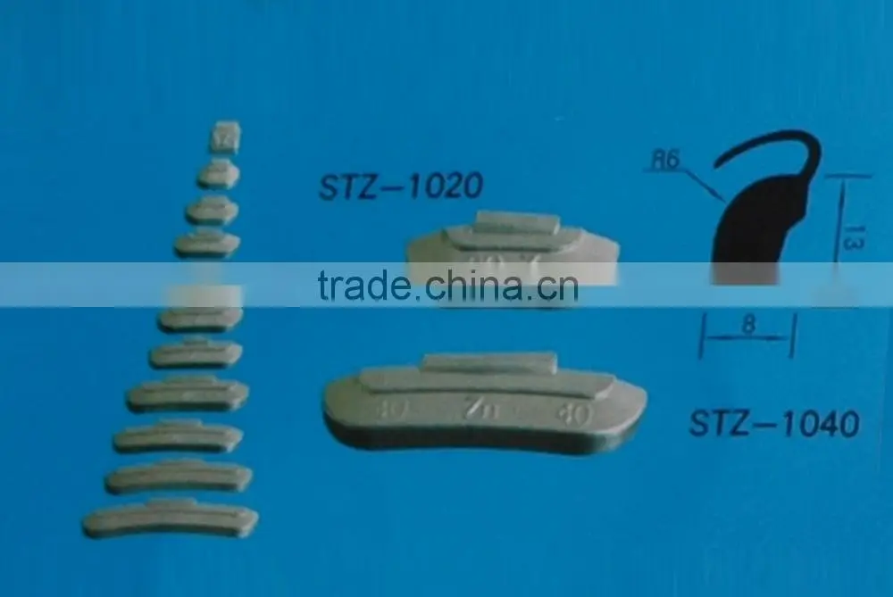 competitive price clip-on Zinc fe adhesive wheel balance weight