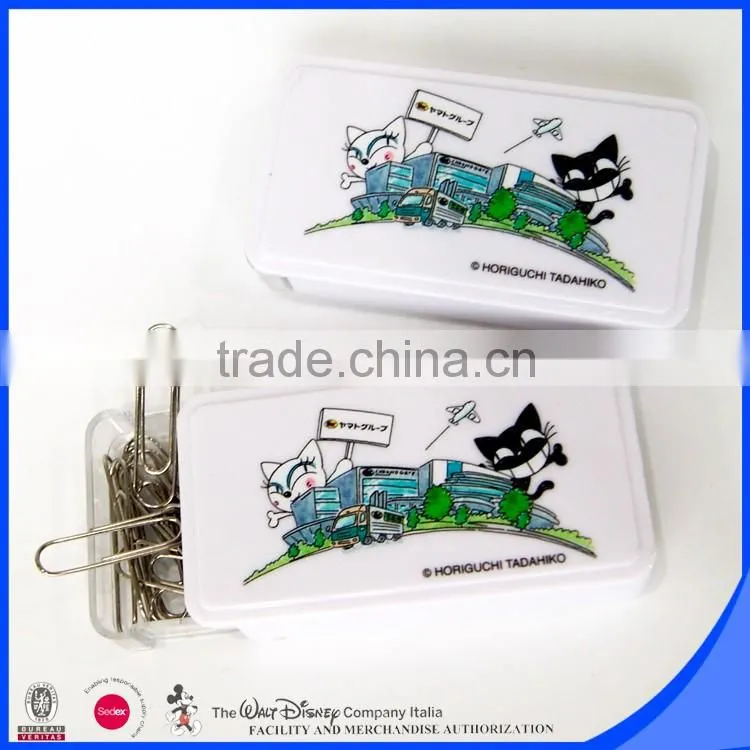 Plastic box silver color u shape fastener
