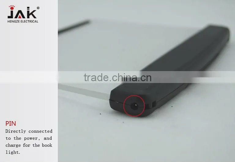 JAK 3 LED book light promotional book light reading light with magnifier