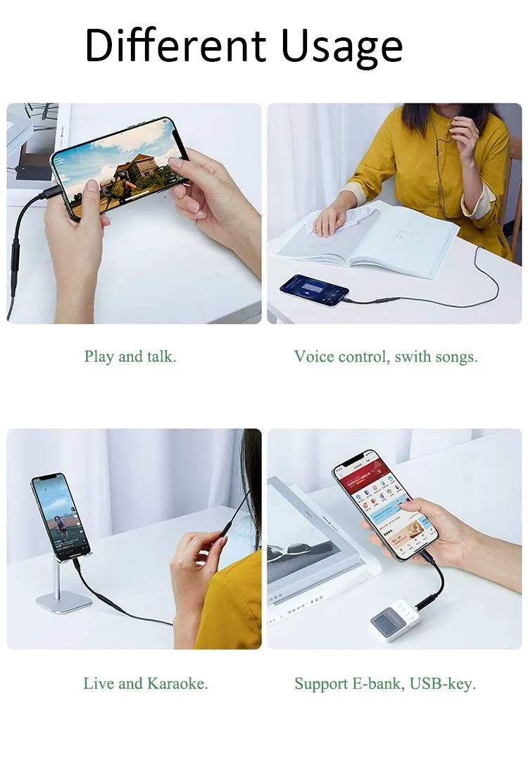 Lightning to 3.5 mm Headphone Jack Adapter Dongle MFi Certified iPhone Audio Adapter Apple Connectors for iPhone