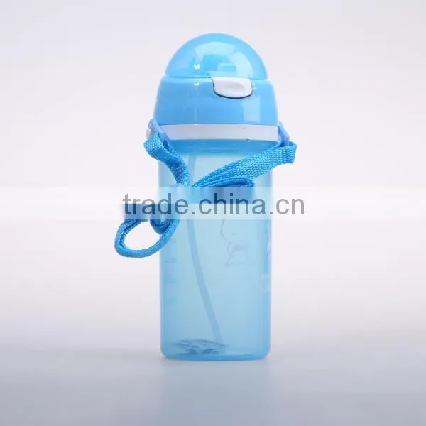 0.45L green plastic sport water bottle for students