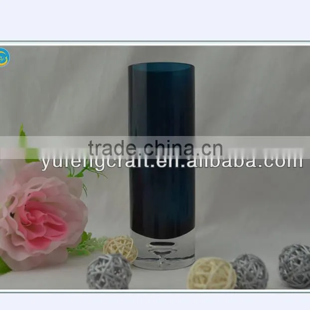flowers made of colored glass vase