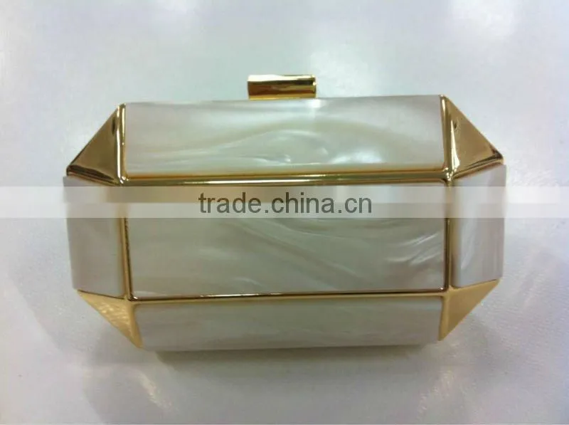 2012 fashion amber resin evening clutch