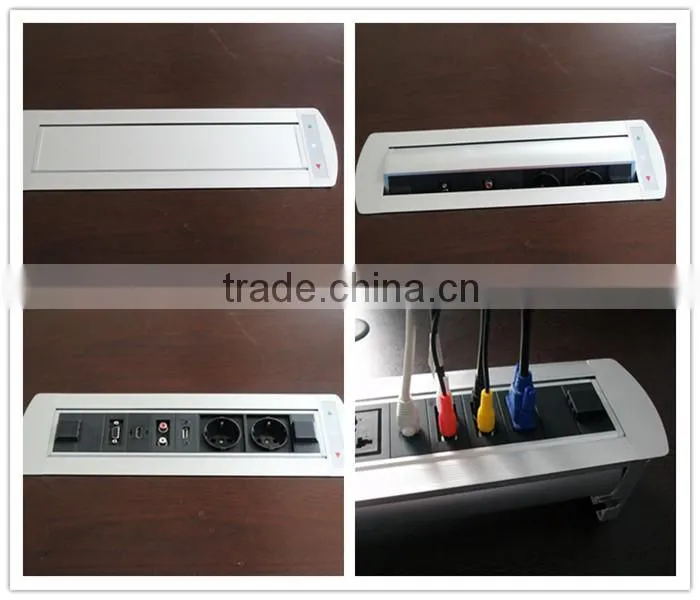 CE Approved Hidden Professional Black/Silver Electric Flip Socket
