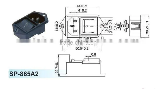 Male color electrical sockets and switches CE approved