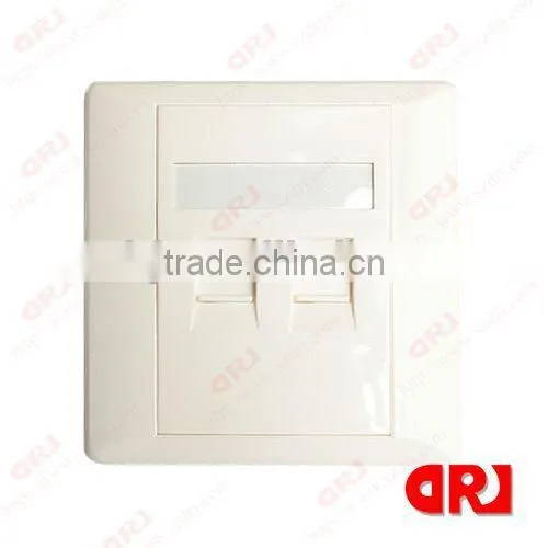 rj45 86 type Dual port Modular Wall Faceplate