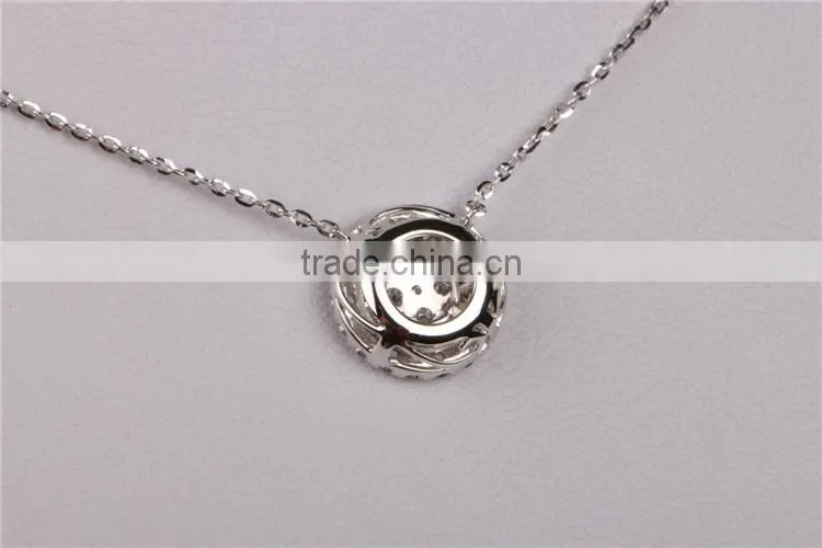 wholesale micro plates Zircon jewel sterling silver 925 pendant necklace