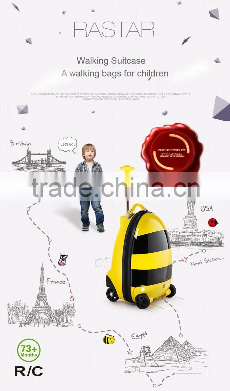 Rastar best gift kids walking suitcase remote control children luggage