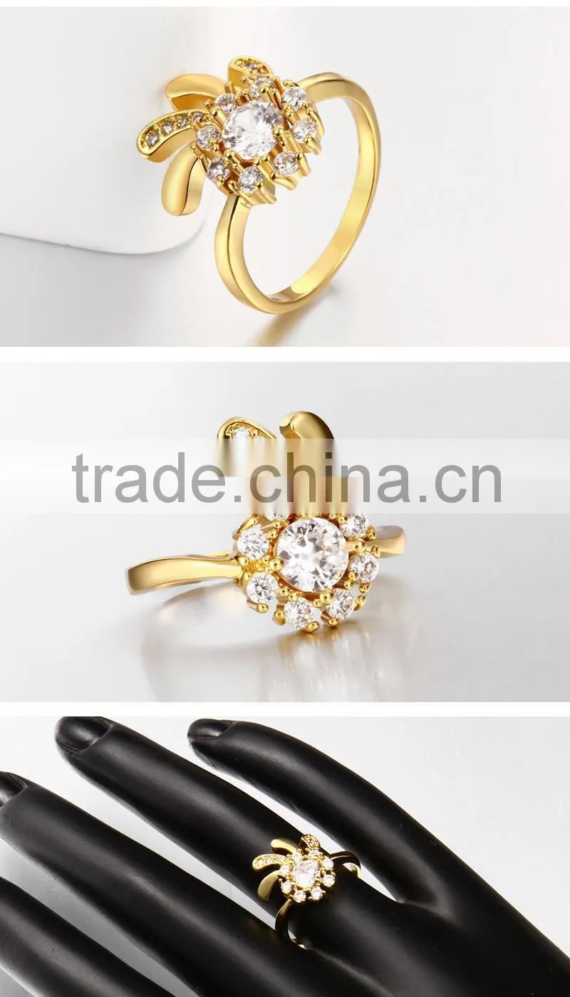2015 New latest dubai gold ring designs for girls