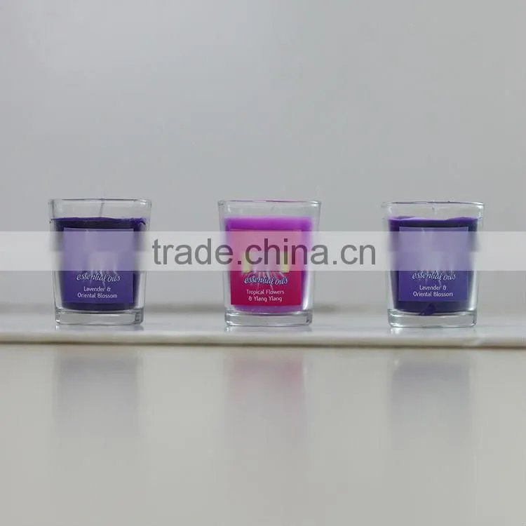 70g surf scented candle in glass jar with custom sticker&gift box