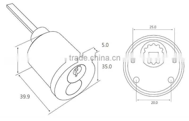 Schlage LFIC Brass Rim Cylinder Housing for Panic Device