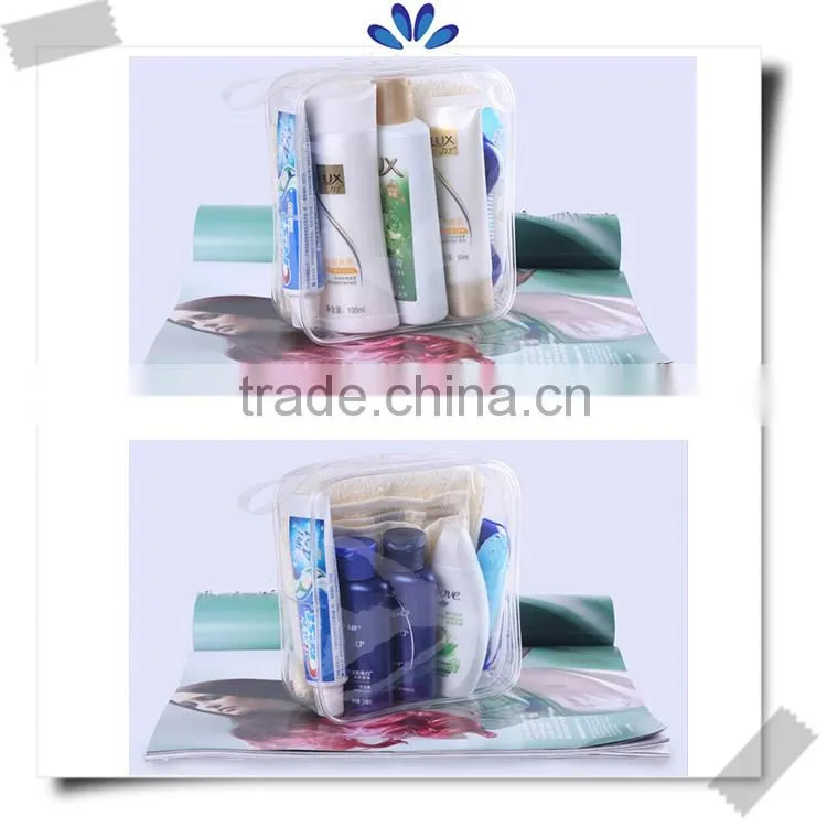 Round clear pvc bag with zipper,custom tranparent pvc gift bag