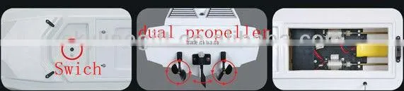 1:16 RC large boats with dual propeller