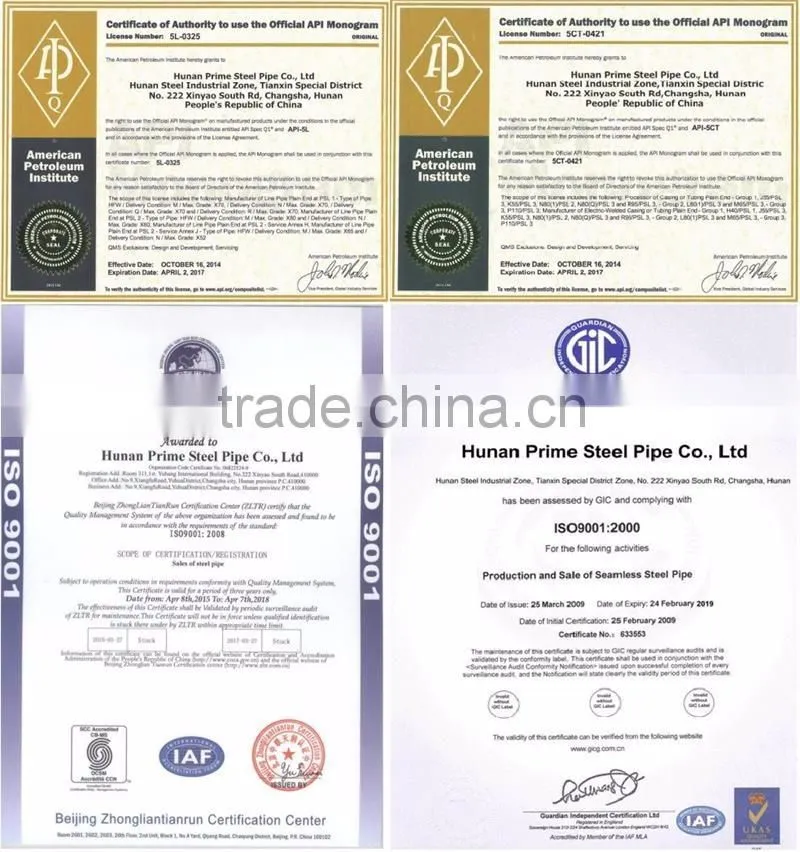 Best price for ERW carbon steel well casing lined pipe used for petrol, natural gas and coal bed gas delivery
