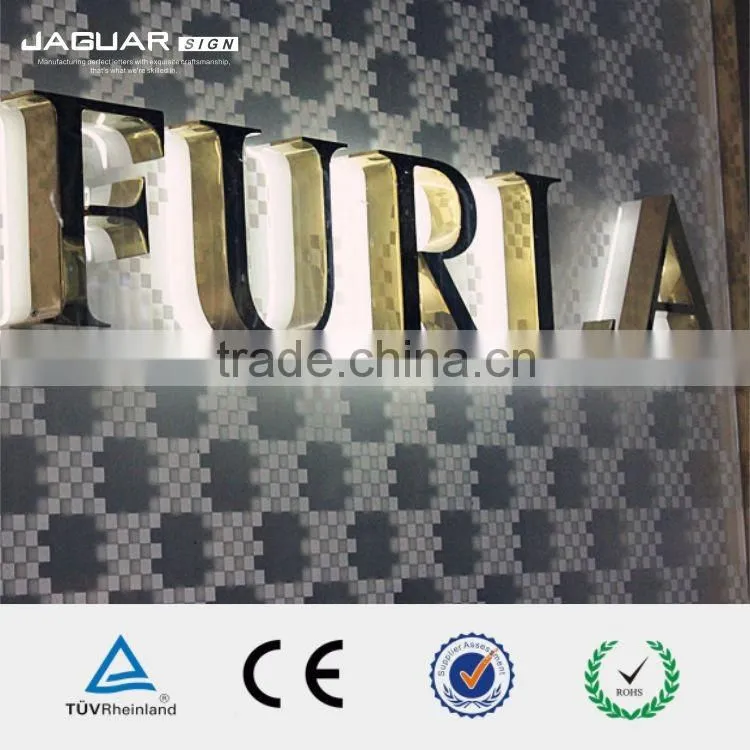 Metal outdoor sign up 3d Led Backlit Sign with cheap price