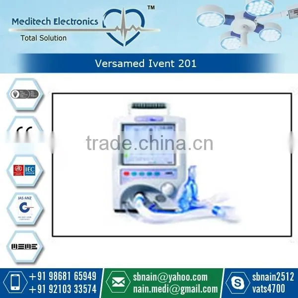 PC Based Versamed Ivent 201 with In-built O2 Analyzer for Pediatric and Adult Application