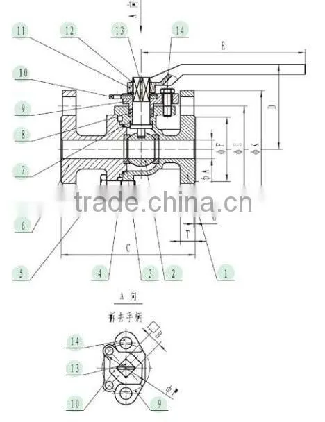supply high quality stainless steel 2pc flanged ball valve (DIN) in China