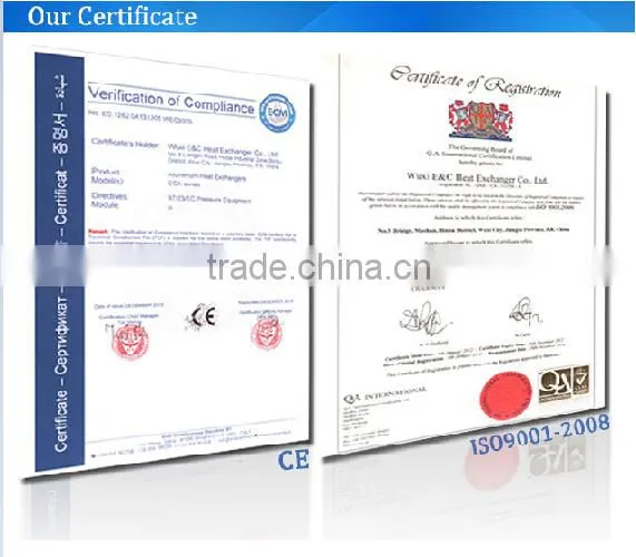 12L Capapity air oil cooler for concrete mixer truck